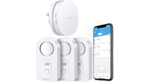 Govee WiFi Water Sensor 3 Pack, Water Leak Detector 100dB Adjustable Alarm and App Alerts, Leak and Drip Alert with Email, Wireless Detector for Home,...