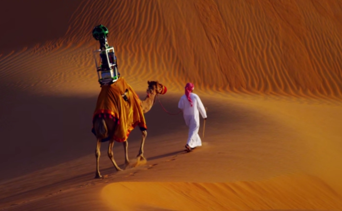 Google hired a Camel to map a desert for Google StreetView