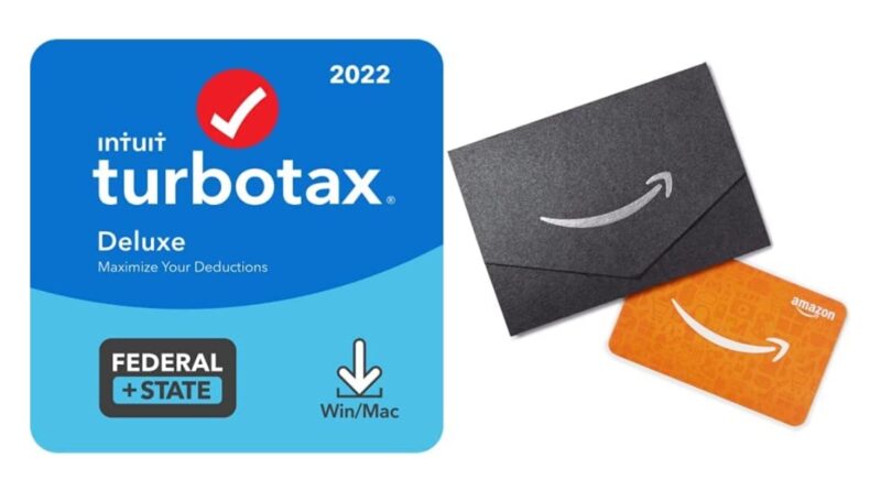 TurboTax Deluxe + State 2022 [Download] + $10 Amazon Gift Card