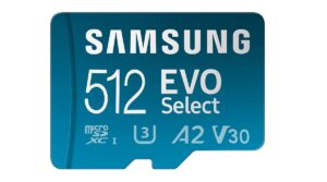 SAMSUNG EVO Select Micro SD-Memory-Card + Adapter, 512GB microSDXC 130MB/s Full HD & 4K UHD, UHS-I, U3, A2, V30, Expanded Storage for Android...