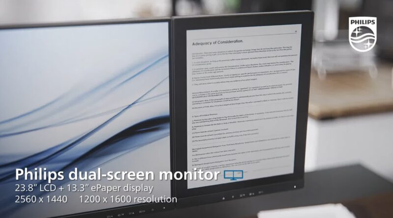 Philips Creates Monitor with Attached "Kindle" Display