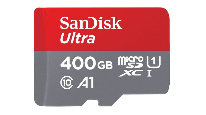 SanDisk 400GB Ultra microSDXC UHS-I Memory Card with Adapter - 120MB/s, C10, U1, Full HD, A1, Micro SD Card - SDSQUA4-400G-GN6MA