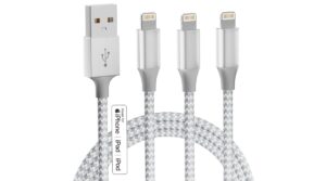 iPhone Charger 3pack 10FT Apple MFi Certified Long Lightning Cable Fast Charging Nylon Braided USB Charging Cable High Speed Transfer Cord for iPhone 14 13/12/11 Pro Max/XS MAX/XR/XS/X/8/7/Plus/6S