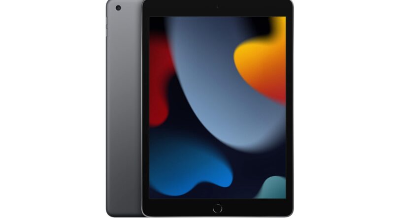 Apple iPad (9th Generation): with A13 Bionic chip, 10.2-inch Retina Display, 64GB, Wi-Fi, 12MP front/8MP Back Camera, Touch ID, All-Day Battery Life – Space Gray