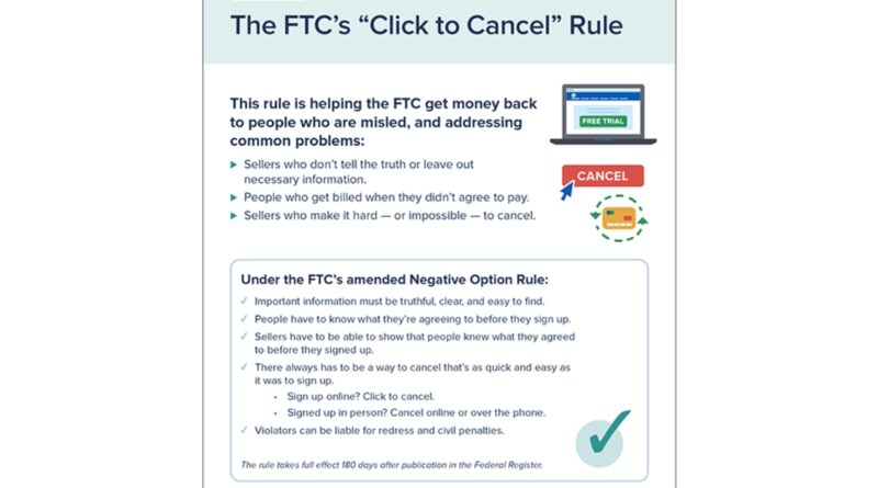 FTC Announces Final Click to Cancel Rule for Subscriptions