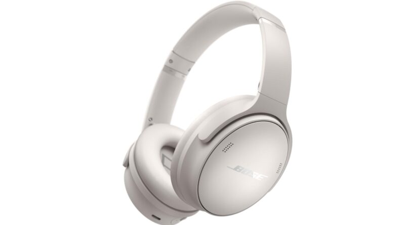 Bose QuietComfort Bluetooth Headphones, Wireless Headphones, Over Ear Noise Cancelling Headphones with Mic, Up To 24 Hours of Battery Life, White Smoke