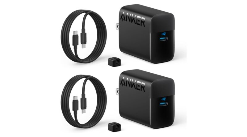 Anker 45W USB C Charger Block, PPS Fast Charger with USB-C Cable for iPhone 16/15 and More Series, iPad, Galaxy S24 Ultra (2-Pack 5 ft Cable Included)