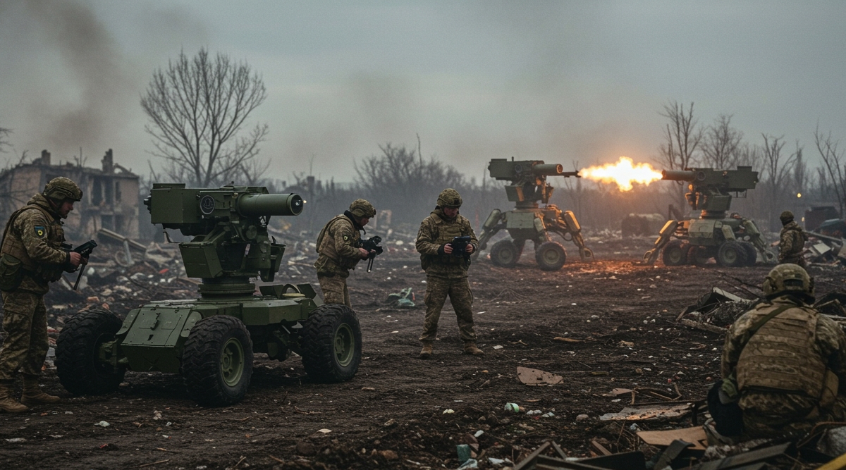 Ukraine's Giving Robots Guns and Grenade Launchers